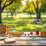 Bambini che usano macchine fotografiche colorate