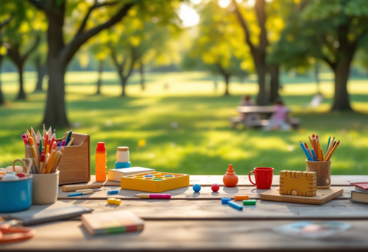 Bambini che usano macchine fotografiche colorate