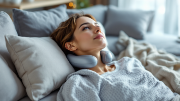 Massaggiatore cervicale in uso per alleviare tensioni