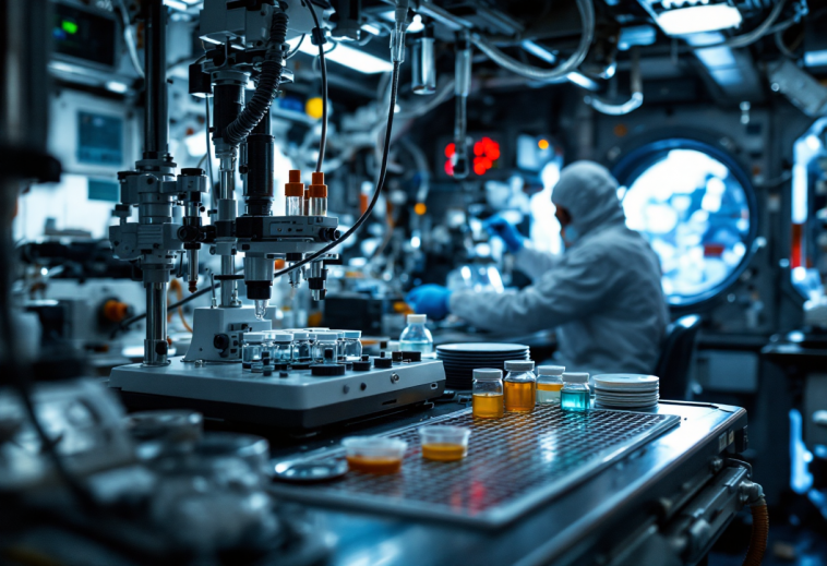 Studio della microbiologia sulla ISS