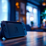 Immagine della nuova Nintendo Switch 2 con accessori
