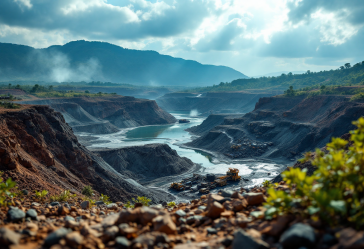 Mappa della Repubblica Democratica del Congo con risorse naturali