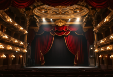 Immagine di una soubrette moderna in scena