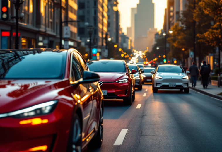 Auto elettriche Tesla in un mercato competitivo