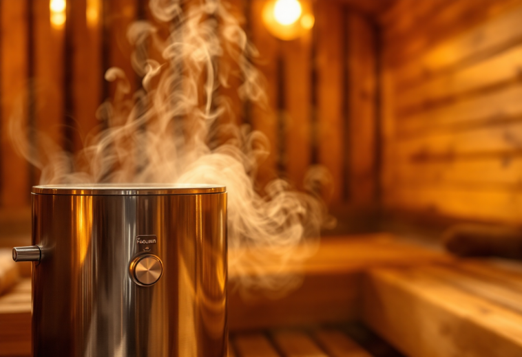 Vaporizzatore per sauna facciale in uso per la cura della pelle