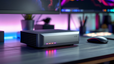 Immagine del mini PC ACEMAGICIAN S3A in uso