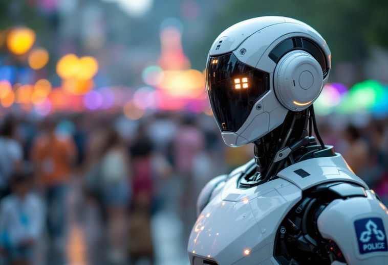 Agente robot AI Police Cyborg 1.0 della polizia thailandese