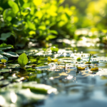 Pesce testa di serpente settentrionale in acqua