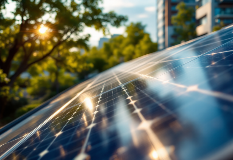 Logo Apple con grafico delle emissioni ridotte