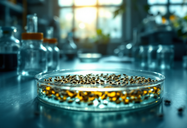 Moscerini della frutta attratti da una bevanda alcolica