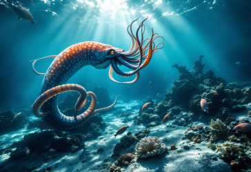 Calamaro colossale avvistato in mare aperto