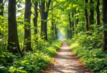 Uomo che cammina veloce in un parco per migliorare la salute