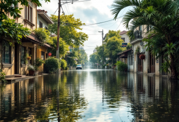 Mappa dell'Europa con eventi climatici estremi del 2023