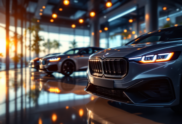 Denza automobile elegante e tecnologica in movimento