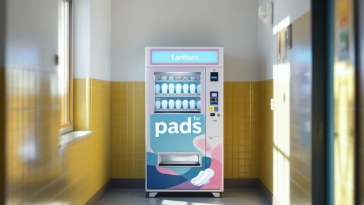 Distributore di assorbenti gratuiti in una scuola della Valle d'Aosta