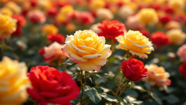 Immagine che rappresenta l'evoluzione delle rose nel tempo