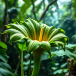 Fiore cadavere in natura, simbolo di biodiversità minacciata