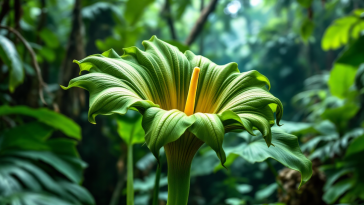 Fiore cadavere in natura, simbolo di biodiversità minacciata