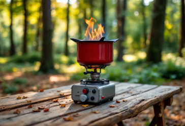 Fornelli da campeggio in uso durante un'escursione