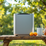 Frigorifero portatile elettrico in un contesto estivo