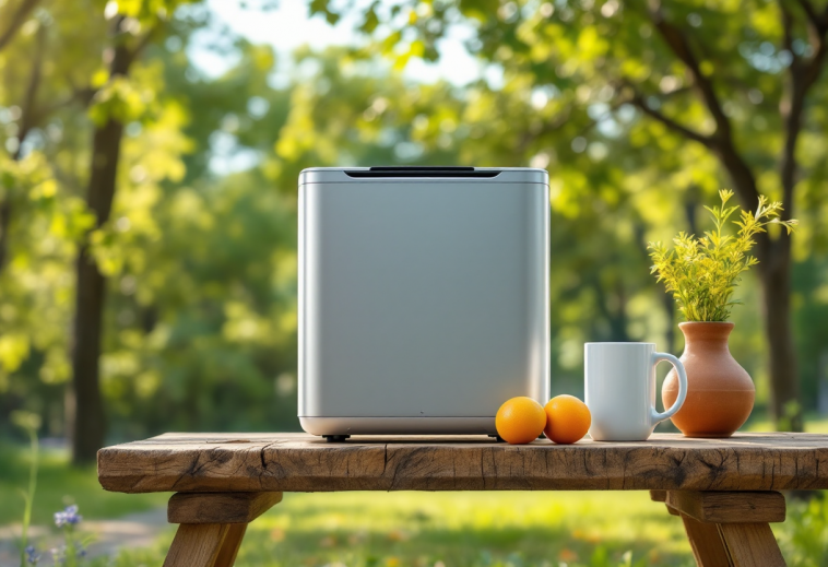 Frigorifero portatile elettrico in un contesto estivo