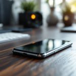 Google Pixel 9a in primo piano con sfondo sfocato