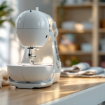 Diversi modelli di macchine per cucire in esposizione