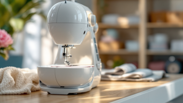 Diversi modelli di macchine per cucire in esposizione