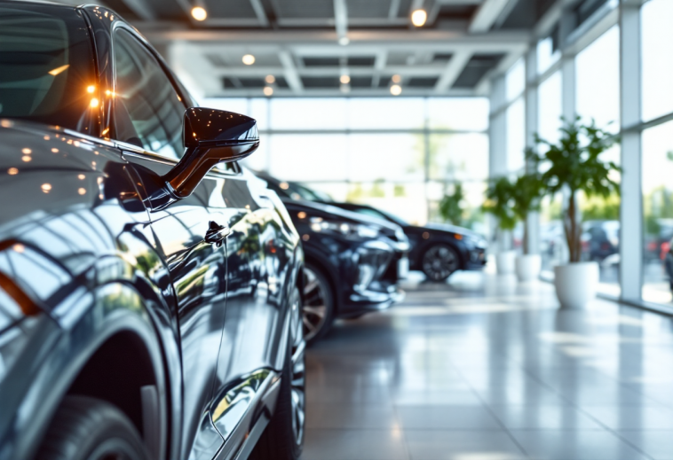 Auto ibride in esposizione per la guida all'acquisto