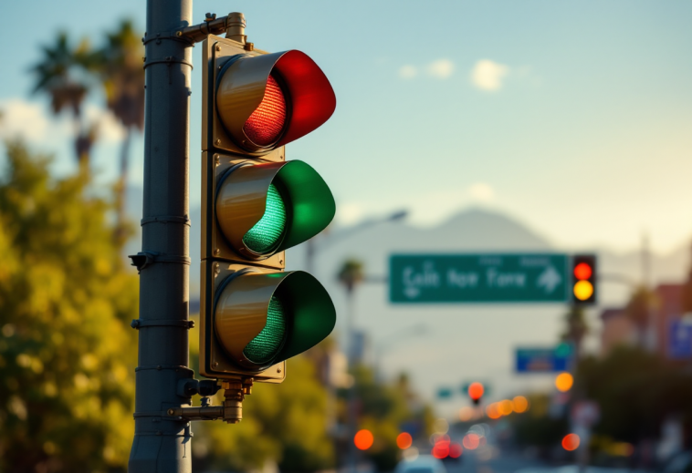 Semaforo parlante in California con tecnologia AI