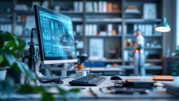 Rappresentazione dell'IA applicata alla medicina moderna