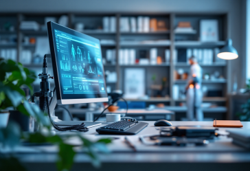 Rappresentazione dell'IA applicata alla medicina moderna