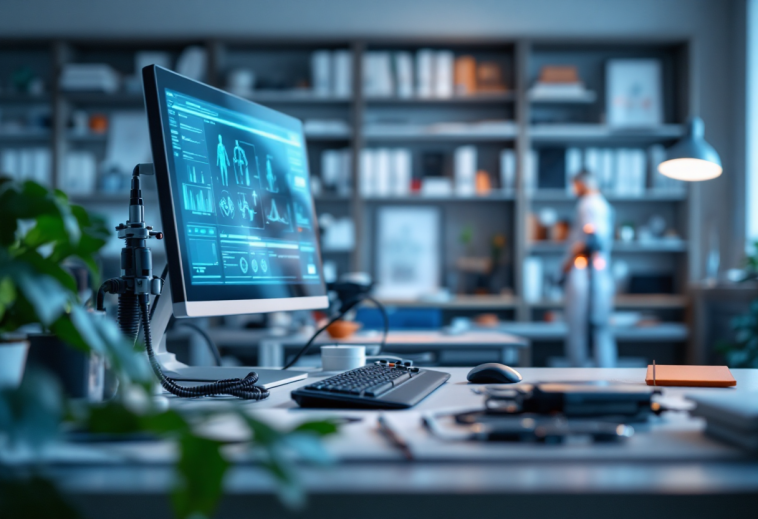 Rappresentazione dell'IA applicata alla medicina moderna