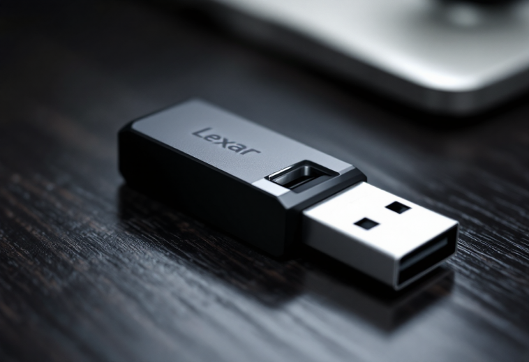 Chiavetta USB Lexar JumpDrive F35 PRO con impronta digitale