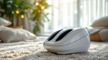 Massaggiatore plantare in uso per il relax a casa