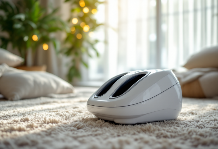 Massaggiatore plantare in uso per il relax a casa
