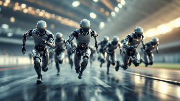 Robot umanoidi partecipano alla prima mezza maratona