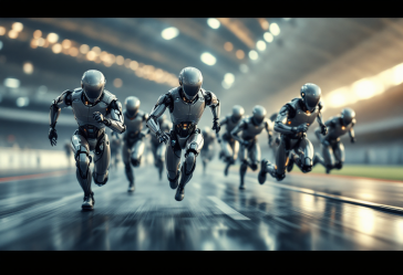 Robot umanoidi partecipano alla prima mezza maratona