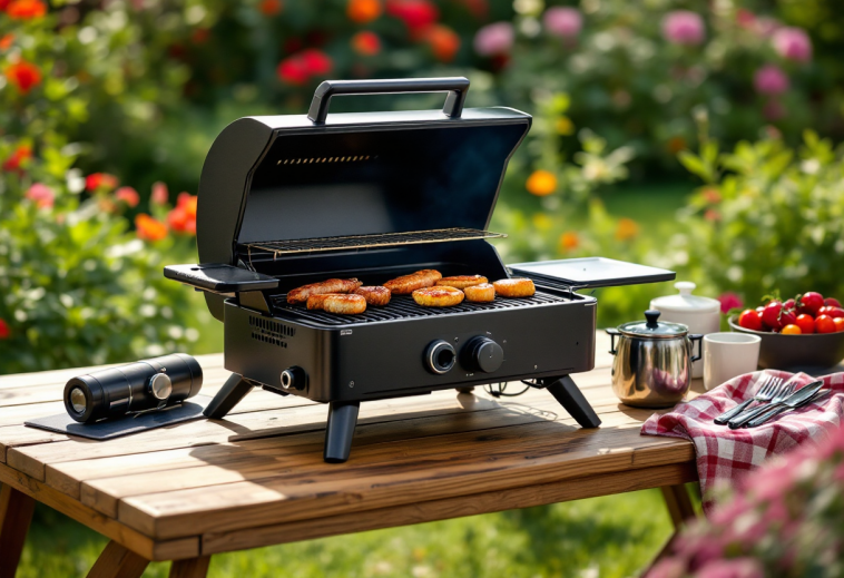 Barbecue da tavolo con diverse opzioni di cottura