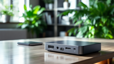 Mini PC NiPoGi E1 su una scrivania moderna