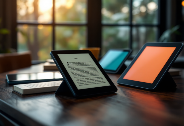 Immagine del nuovo Kindle con design innovativo