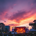 Immagine evocativa del fenomeno Purple Rain di Prince