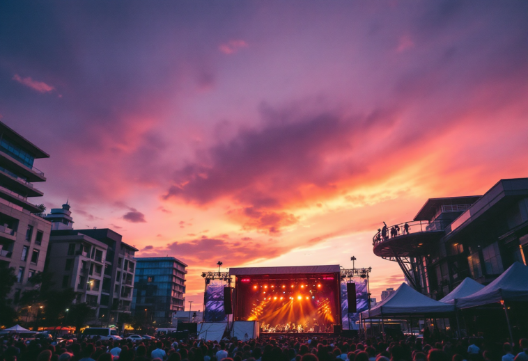 Immagine evocativa del fenomeno Purple Rain di Prince