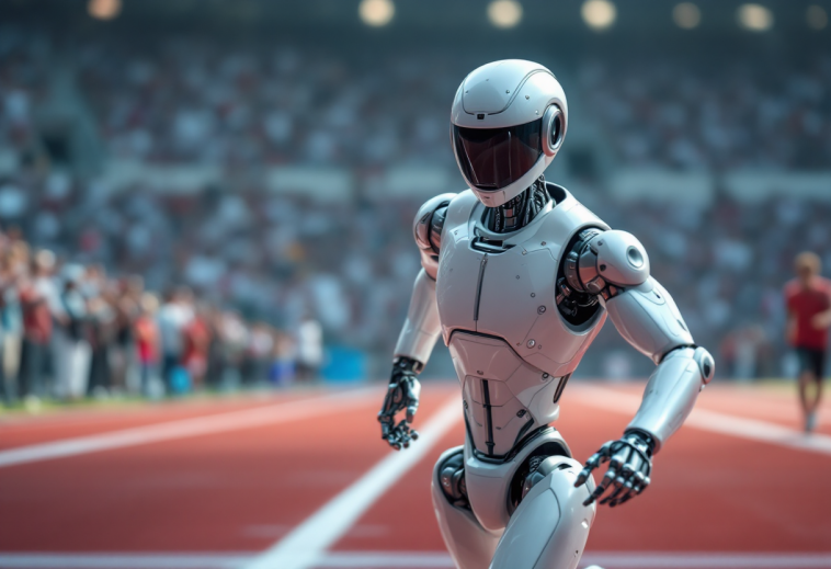 Confronto tra robot e corridori umani alla mezza maratona di Pechino