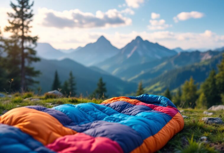 Sacchi a pelo colorati per campeggio estivo