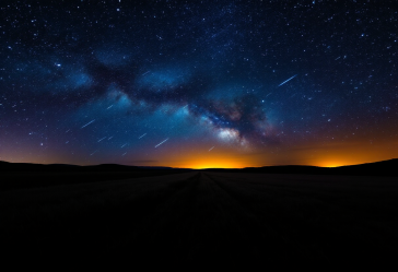 Immagine di sciami meteorici nel cielo del 2025