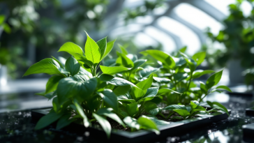 Serra spaziale con piante in crescita nell'orbita terrestre