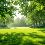 Praticante di Tai Chi in un parco sereno