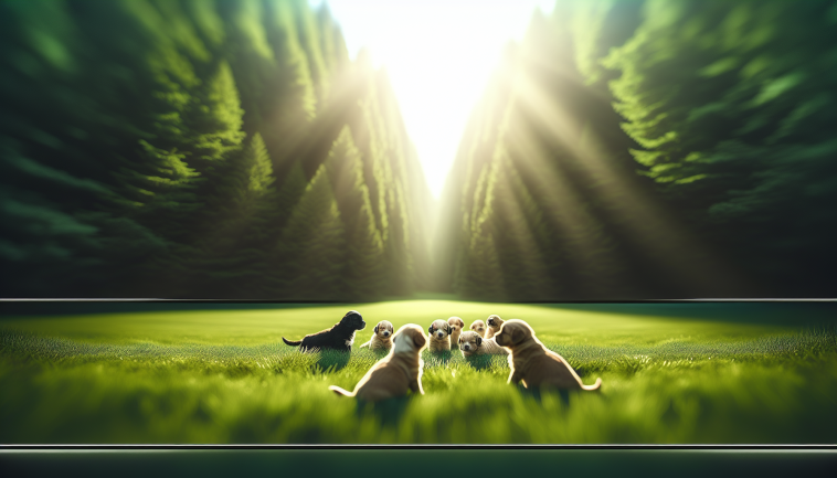 Cucciolo di cane durante un test cognitivo