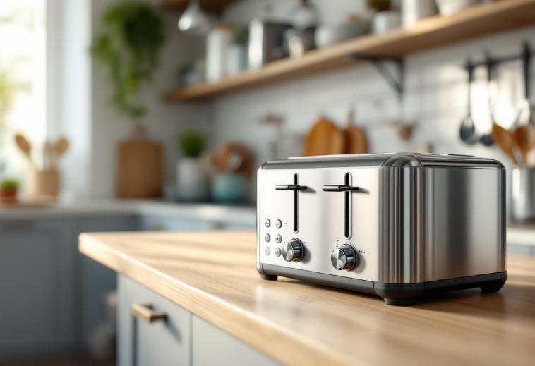 Tostiera elettrica orizzontale in cucina moderna